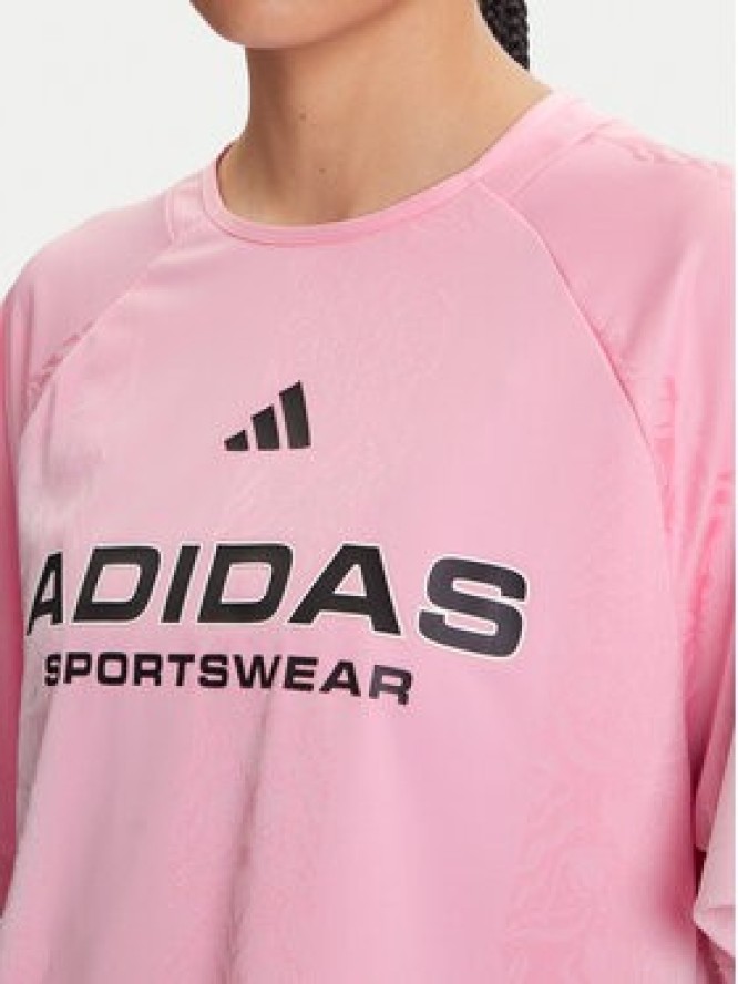 adidas T-Shirt Tiro x Common Goal Jacquard JL9213 Różowy Loose Fit