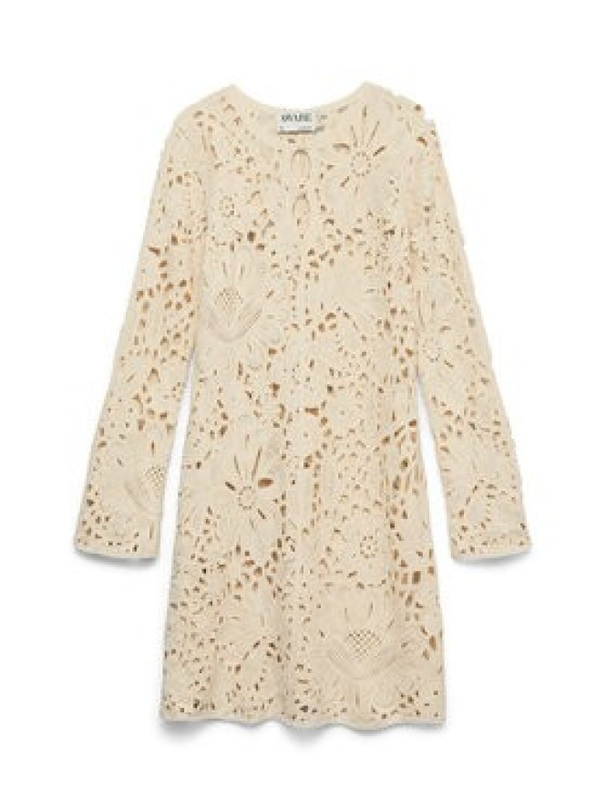 Vero Moda Sukienka koktajlowa Awalison 10342832 Beżowy Regular Fit