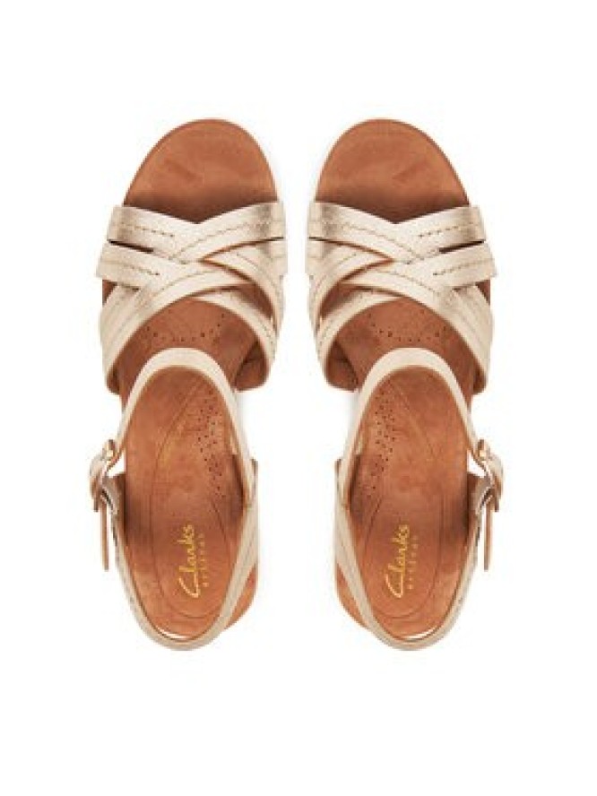 Clarks Espadryle Sabina Strap 26181463 Złoty