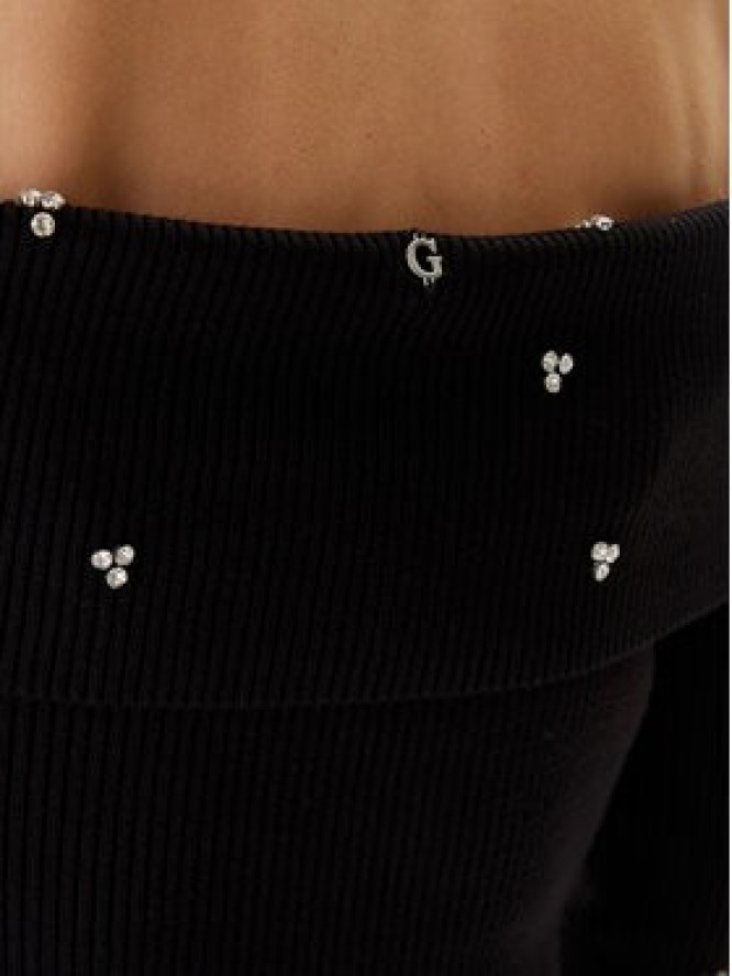 Guess Sukienka dzianinowa W5BK64 Z2YJ2 Czarny Slim Fit