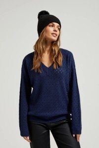 Czapka z pomponem czarna