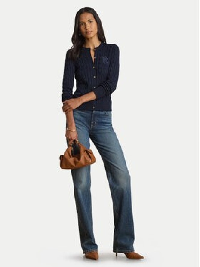 LAUREN RALPH LAUREN Kardigan 200P14040002 Granatowy Regular Fit