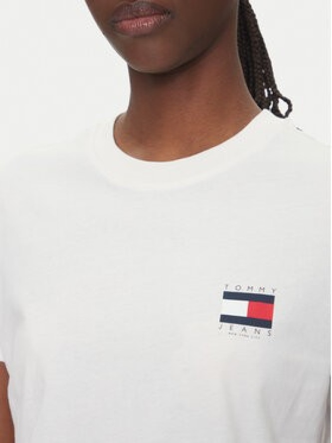 Tommy Jeans T-Shirt DW0DW21423 Biały Regular Fit