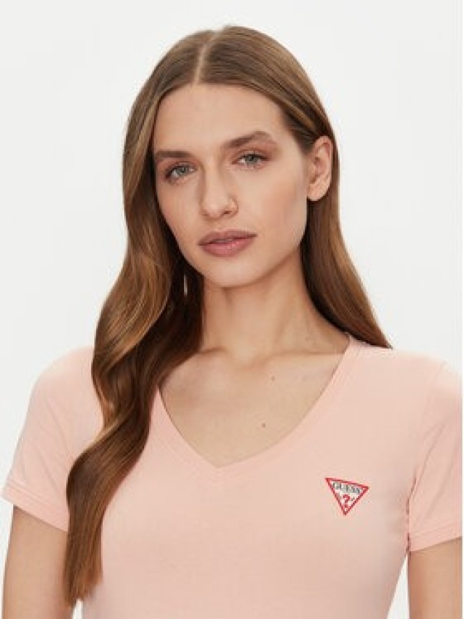 Guess T-Shirt W2YI45 J1314 Pomarańczowy Slim Fit