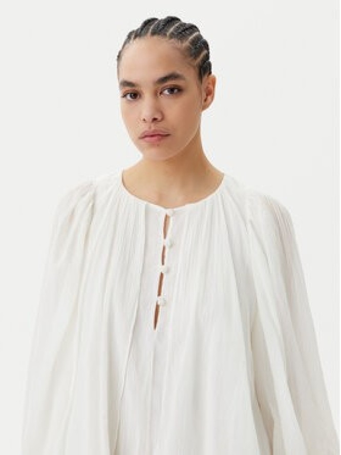 PINKO Sukienka letnia Inventi Abito 104949 A2G4 Écru Relaxed Fit