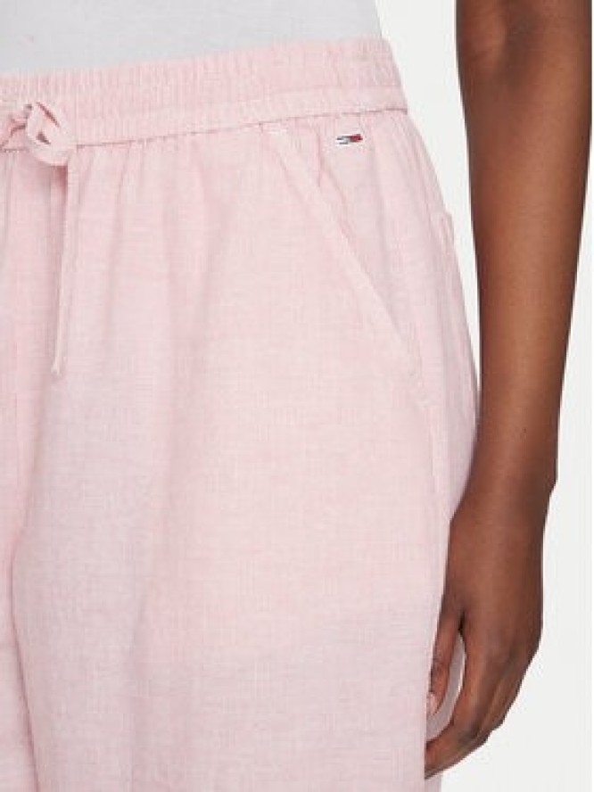 Tommy Jeans Spodnie materiałowe DW0DW20352 Różowy Regular Fit