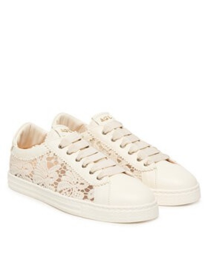 AGL Sneakersy Sade Fabric D936031PGKT046C253 Écru