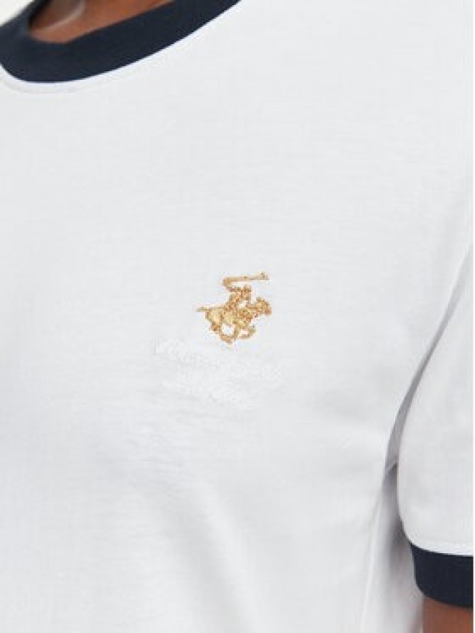 Beverly Hills Polo Club T-Shirt P-SS26W-TS0104 Biały Regular Fit