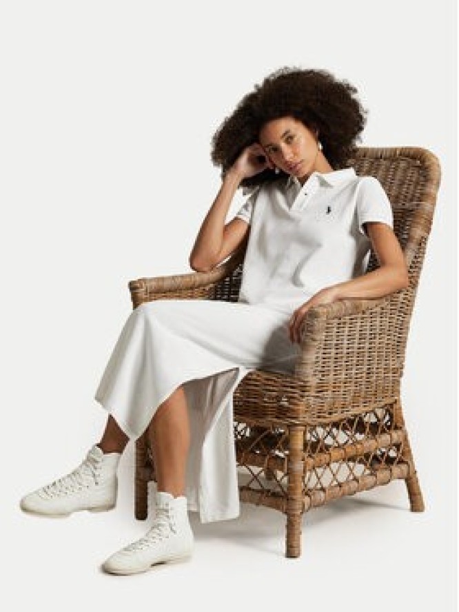 Polo Ralph Lauren Sukienka codzienna 211968291001 Biały Regular Fit