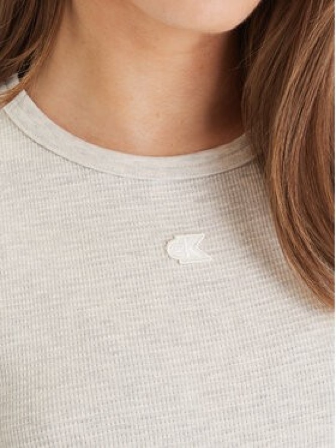 Calvin Klein Jeans Top LV047F232G Beżowy Regular Fit