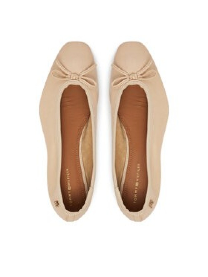 Tommy Hilfiger Baleriny Soft Leather Ballerina Bow FW0FW08355 Różowy