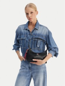 Tommy Jeans Torebka Tjw City Charm Shoulder Bag AW0AW18458 Czarny
