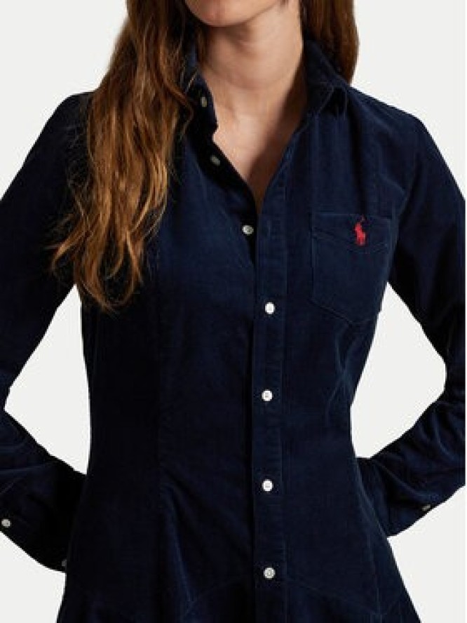 Polo Ralph Lauren Sukienka koszulowa 211972069004 Granatowy Regular Fit