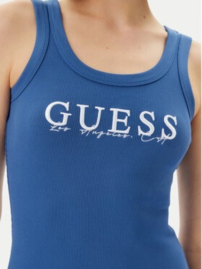 Guess Sukienka codzienna V5GK06 K8RT2 Niebieski Slim Fit