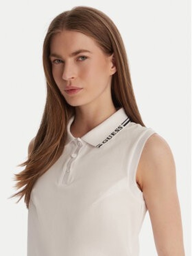 Guess Polo V6GP03 K2958 Biały Regular Fit
