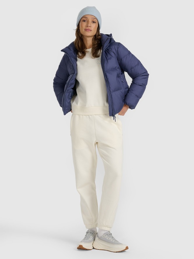 4F Kurtka puchowa z wypełnieniem naturalnym damska - granatowa XXL