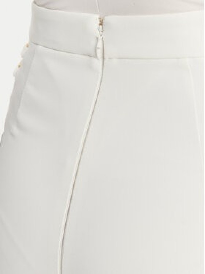 Elisabetta Franchi Spodnie materiałowe PA-083-51E2 Biały Regular Fit