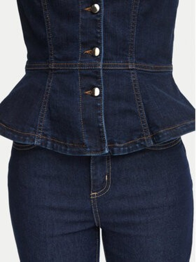 Rinascimento Kurtka jeansowa CFC0129939003 Granatowy Slim Fit