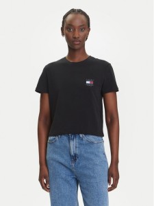 Tommy Jeans T-Shirt Flag DW0DW21423 Czarny Regular Fit