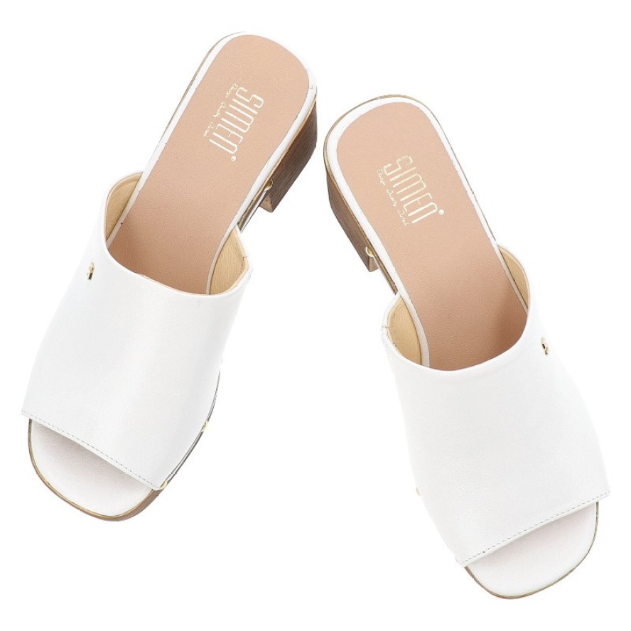 Białe Klapki Simen Stylowe Obuwie Damskie W Stylu Boho