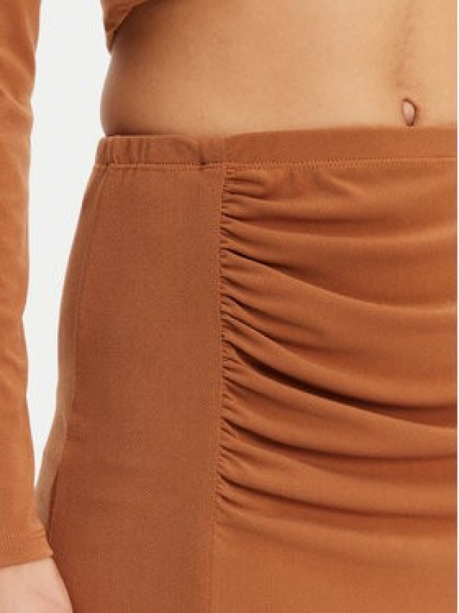 ViCOLO Spódnica midi UD0010 Brązowy Regular Fit