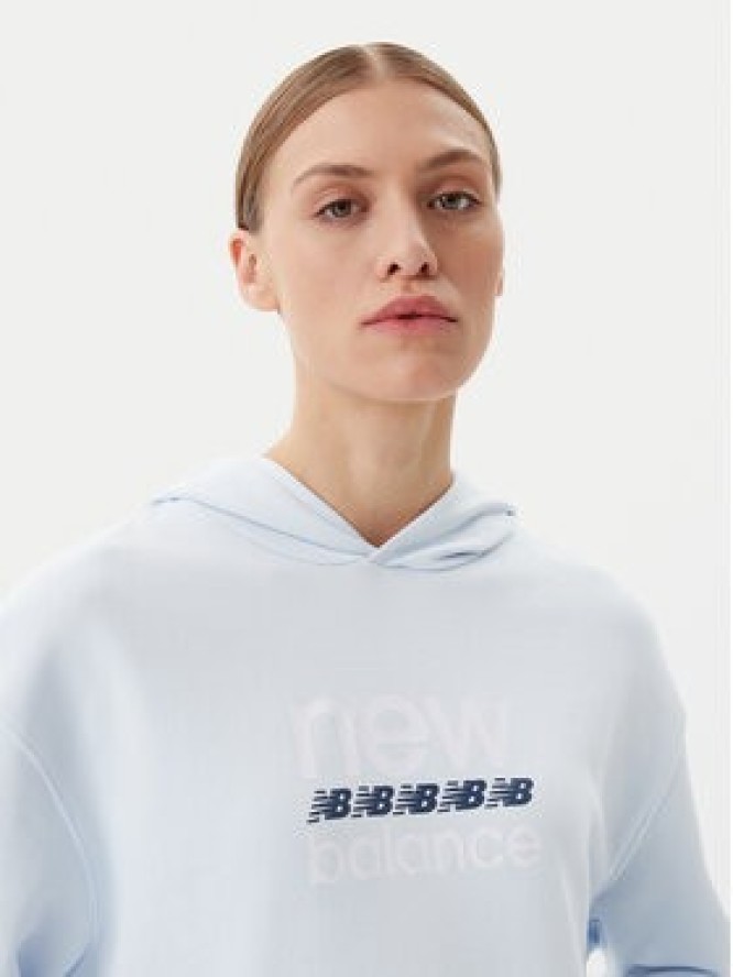 New Balance Bluza Sport Graphic WT51519 Niebieski Relaxed Fit