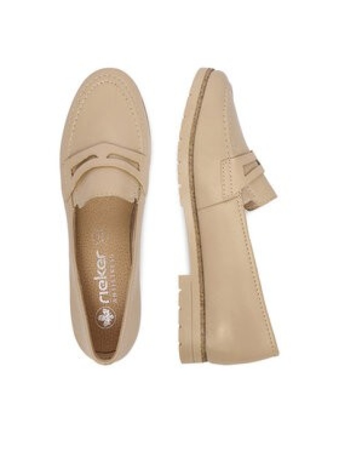 Rieker Loafersy 45300-63 Beżowy