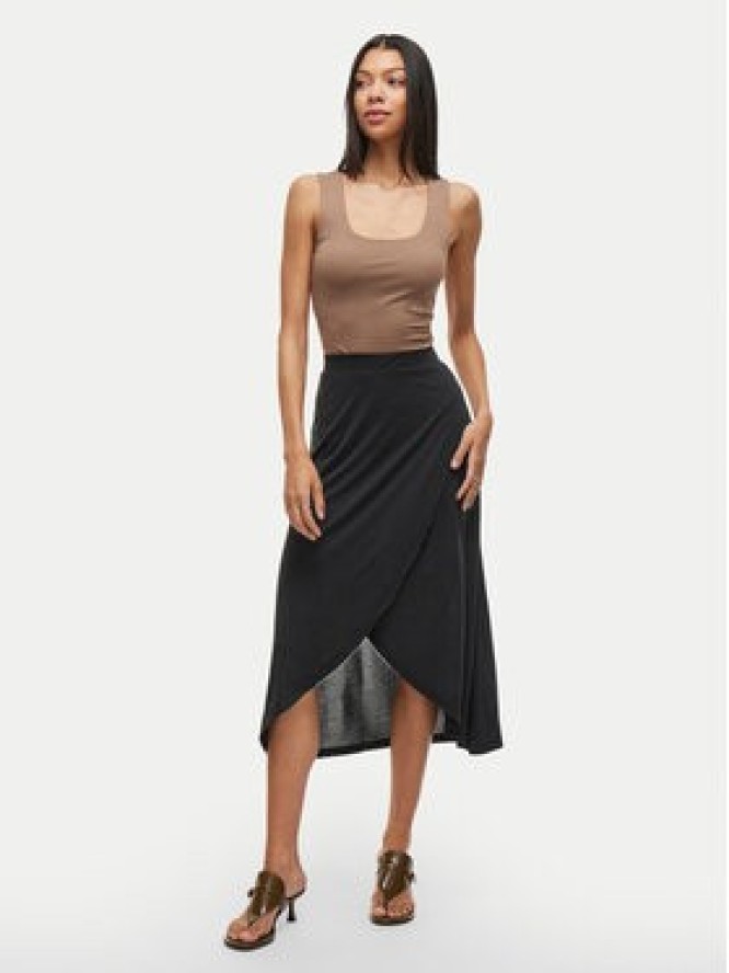 Vila Spódnica midi Modala 14101691 Czarny Regular Fit