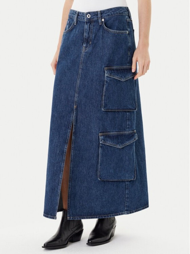 Karl Lagerfeld Jeans Spódnica jeansowa A3W12011 Niebieski Regular Fit