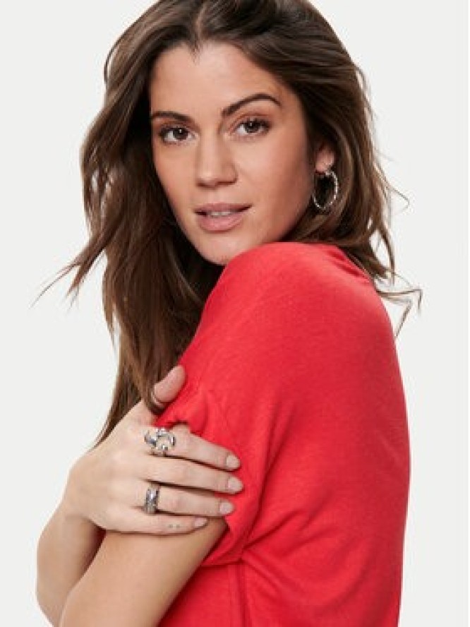 ONLY T-Shirt Moster 15106662 Czerwony Regular Fit