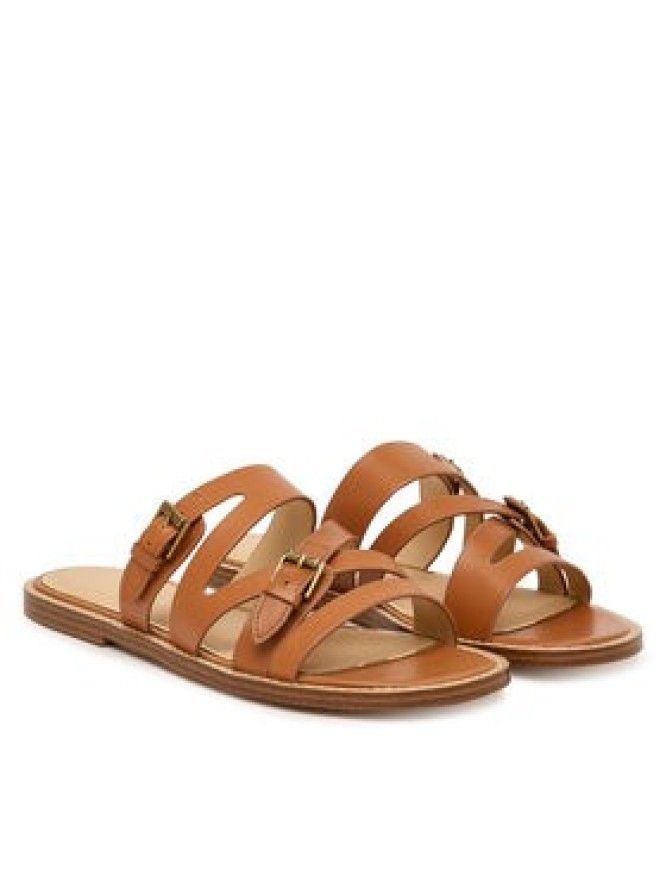 Guess Klapki FLJGRY LEA03 Brązowy jasny