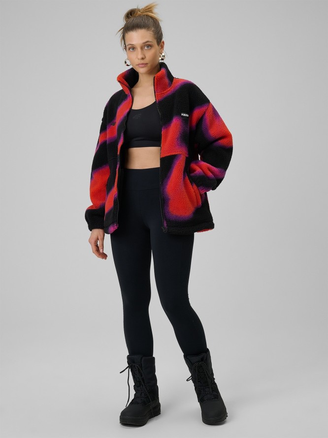 4F Polar loose bez kaptura damski - multikolor XS