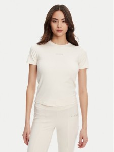 Guess T-Shirt V5RI10 KCD02 Écru Regular Fit