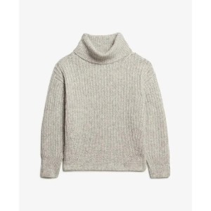 Sweter z dzianiny prążkowanej z szerokim dekoltem dla kobiet Superdry