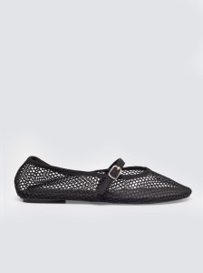 baleriny damskie z siatki czarne tt274941 906