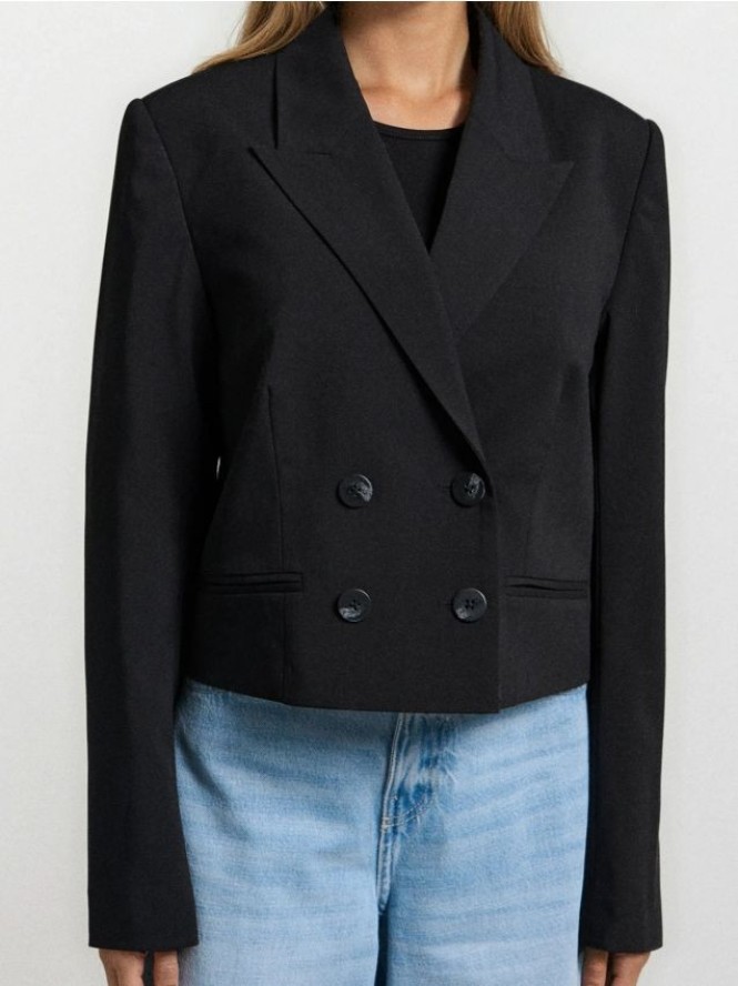 Krótki żakiet - czarny