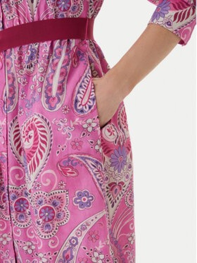 Luisa Spagnoli Sukienka koszulowa Pampa 543211 Różowy Regular Fit