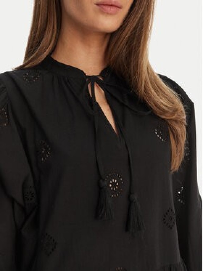 Seafolly Sukienka letnia Embroidery 54155-DR Czarny Regular Fit