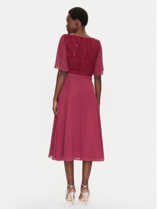 Swing Sukienka koktajlowa 5AI02500 Bordowy Regular Fit