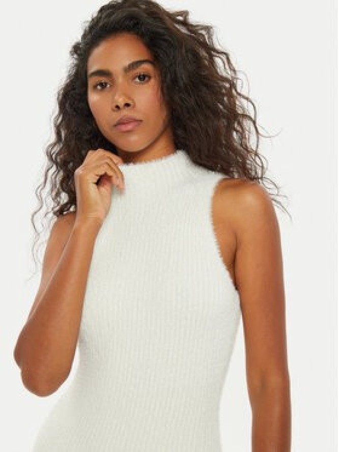 Guess Sukienka dzianinowa W4BK72 Z3BJ0 Écru Slim Fit