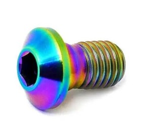 BMX Części do Korb TLC Titanium BMX Śruba do Zębatki - Rainbow