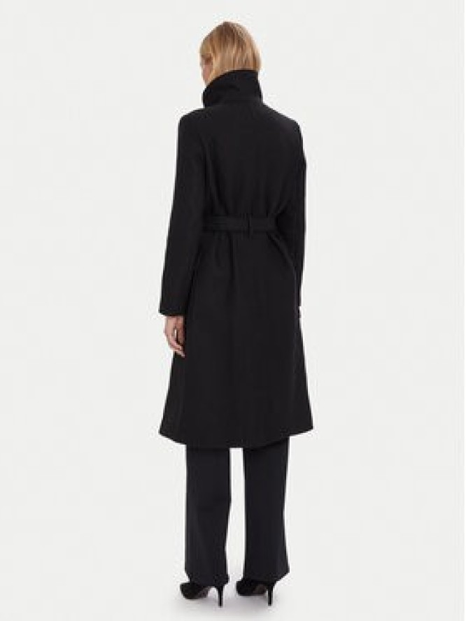 Morgan Płaszcz wełniany 242-GALOUA Czarny Regular Fit