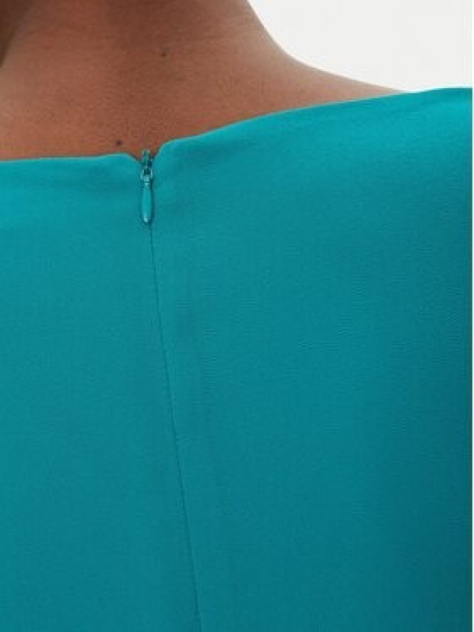 Morgan Sukienka koktajlowa 241-ROSVAL M Turkusowy Regular Fit