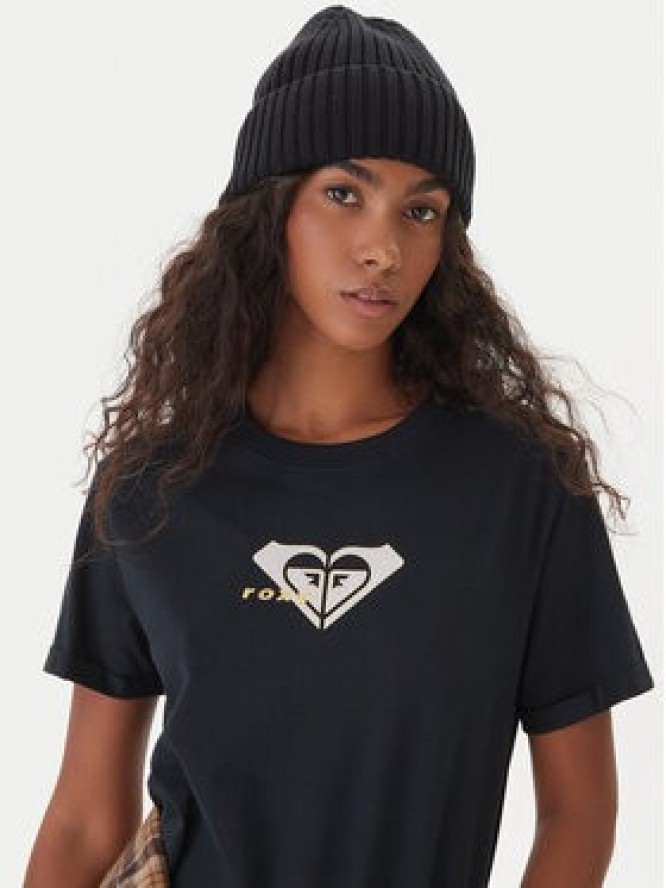 Roxy T-Shirt Oceanregular ERJZT06078 Czarny Regular Fit