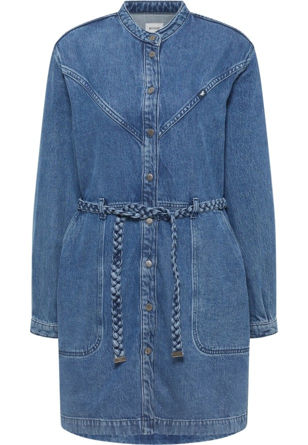 Damska Sukienka Mini Mustang Style Paola Dress Denim Blue 1015586 5000 500