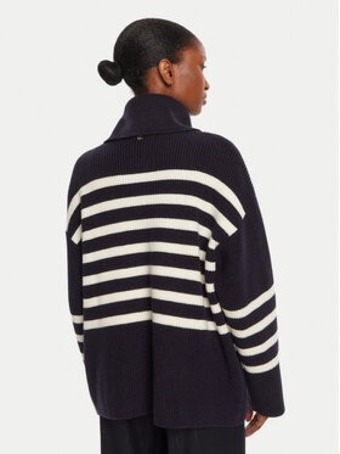 LOLA CASADEMUNT Golf LF2511026 Granatowy Loose Fit