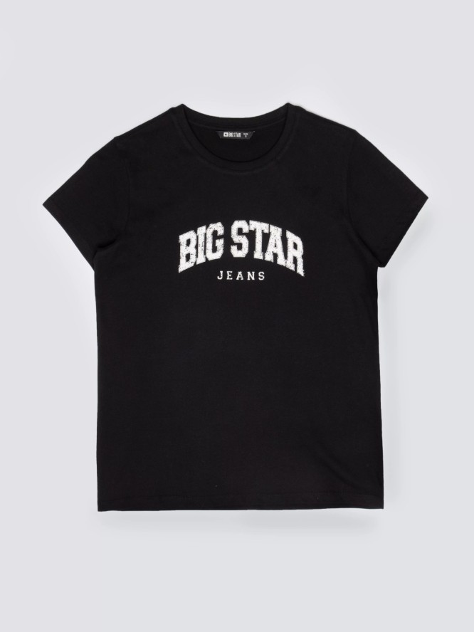 Koszulka damska bawełniana z logo BIG STAR czarna Ramila 906