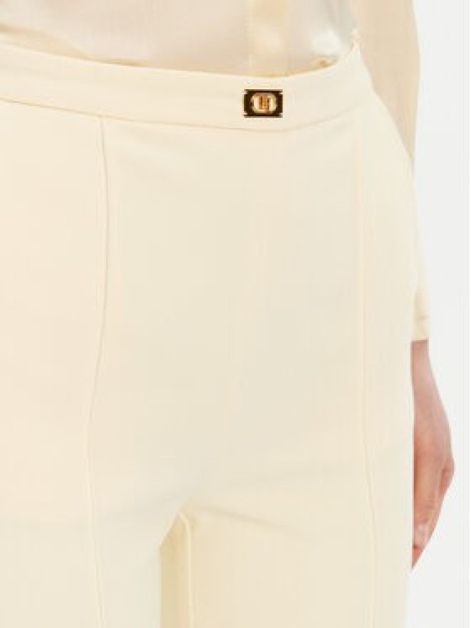 Elisabetta Franchi Spodnie materiałowe PA-076-51E2 Żółty Regular Fit