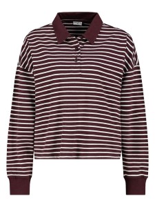 Eight2Nine Koszulka polo w kolorze bordowo-białym rozmiar: XS