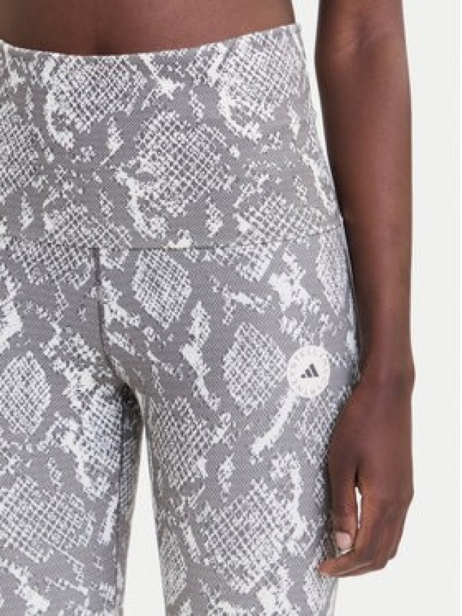 adidas by Stella McCartney Legginsy Training Rolltop Splitcuff JM8477 Beżowy Slim Fit